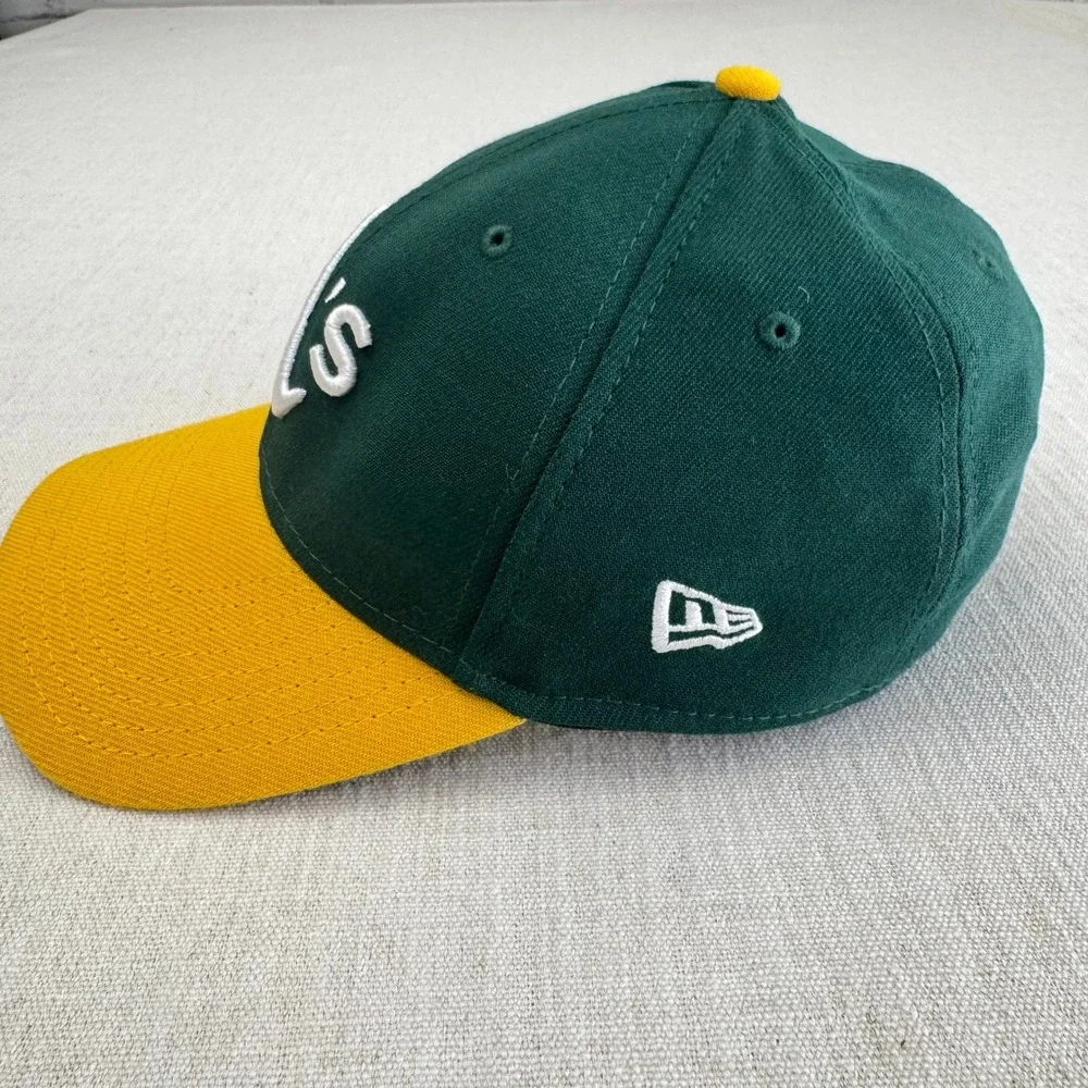 New Era 39THIRTY‎ Oakland Athletics MLB Hat Mens Medium Large Green Yellow Cap